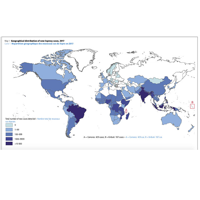 Global leprosy statistics show slight decrease in reported cases ILEP